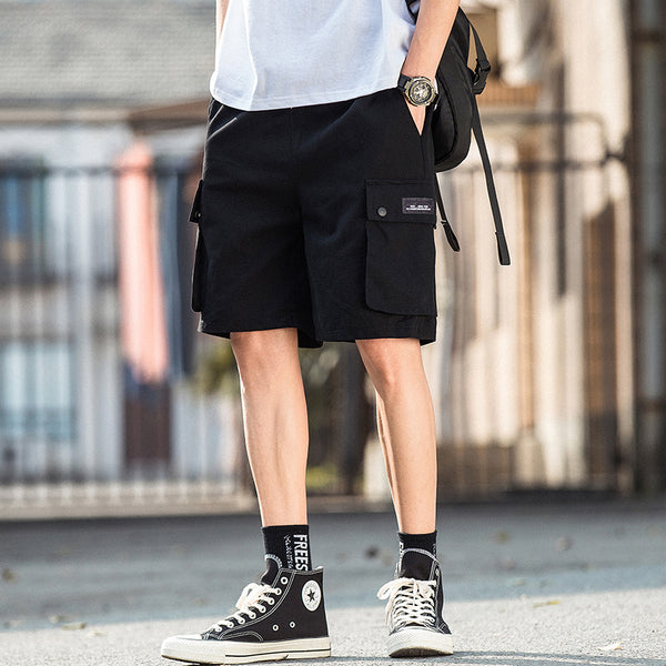 WLS Streetwear men's multi-pocket shorts