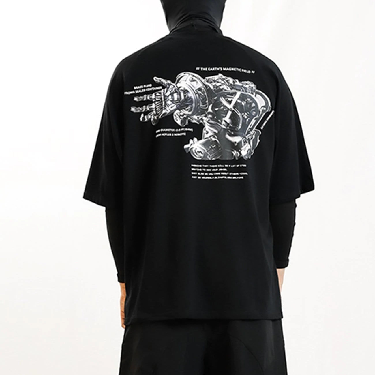 WLS Three-dimensional Armed Mech Graphic Tee