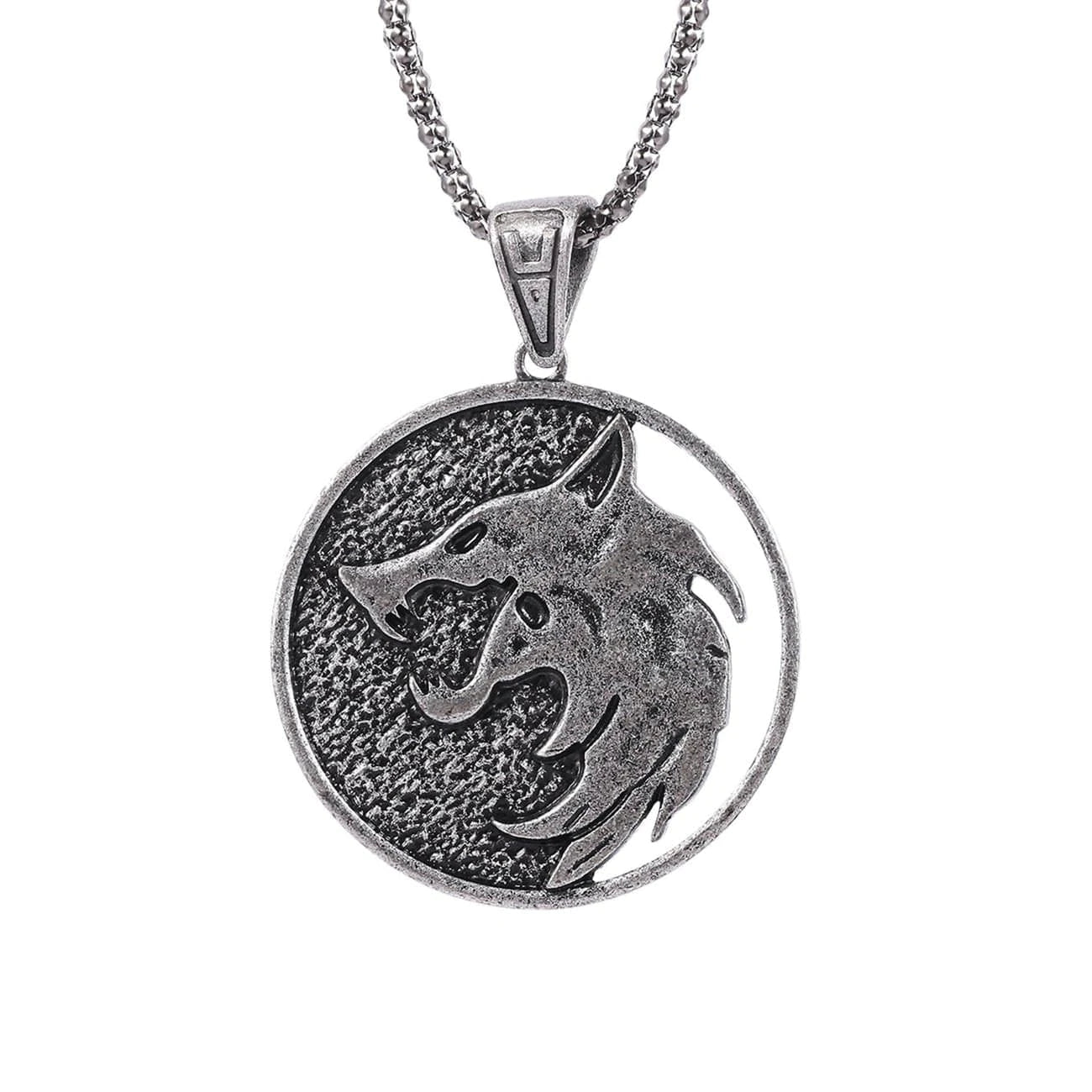 WLS Witcher Wolf Head Necklace