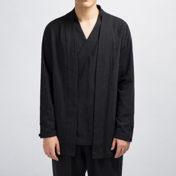 WLS Zen Kimono+Cardigan in One Black