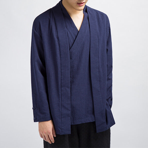 WLS Zen Kimono+Cardigan in One Blue