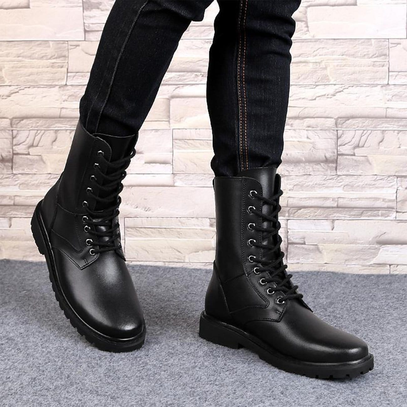 WLS Punk Studded Leather Shoes