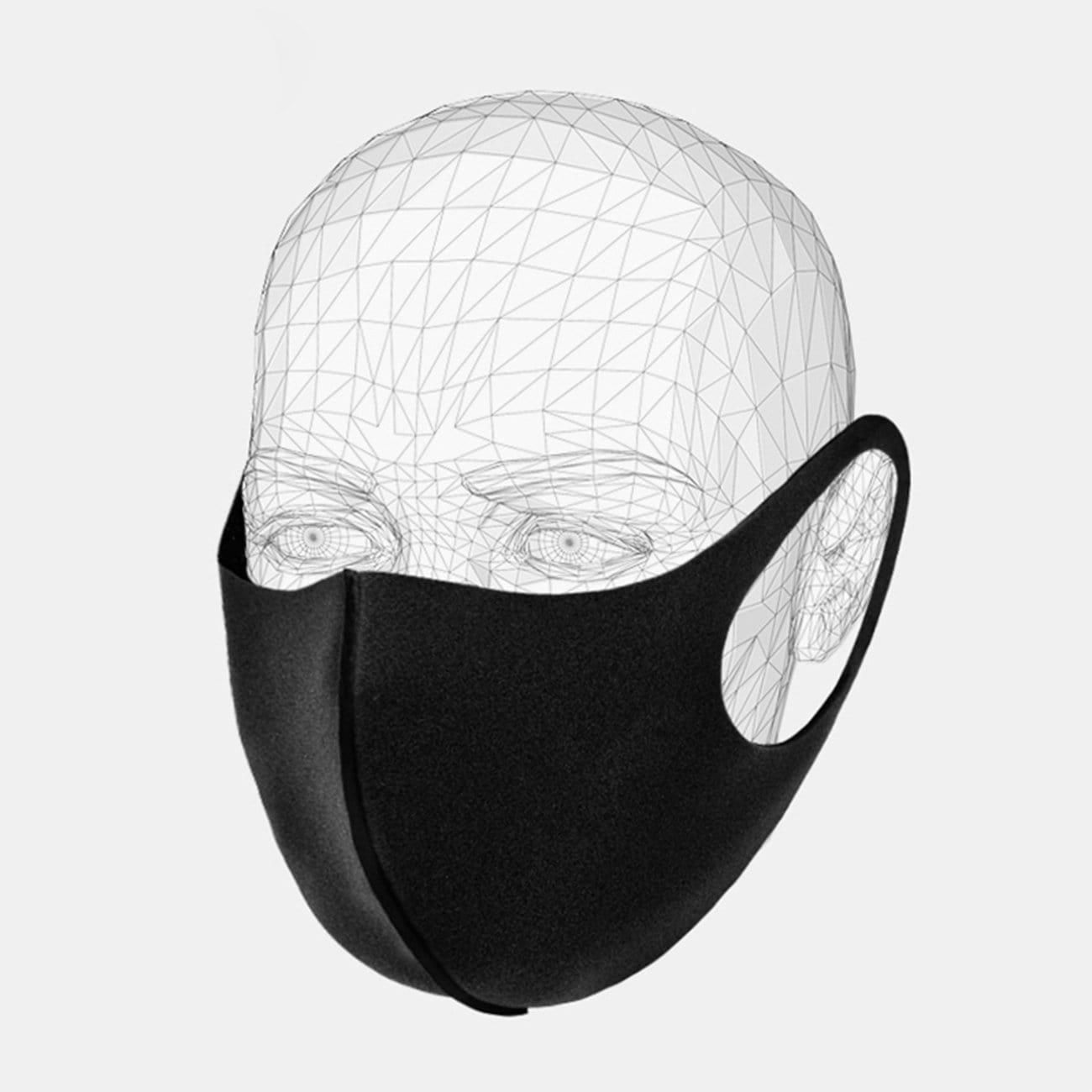 WLS Black Waterproof Breathable Mask