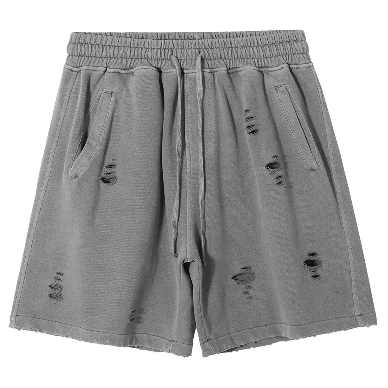 WLS Ripped Hole Washed Shorts