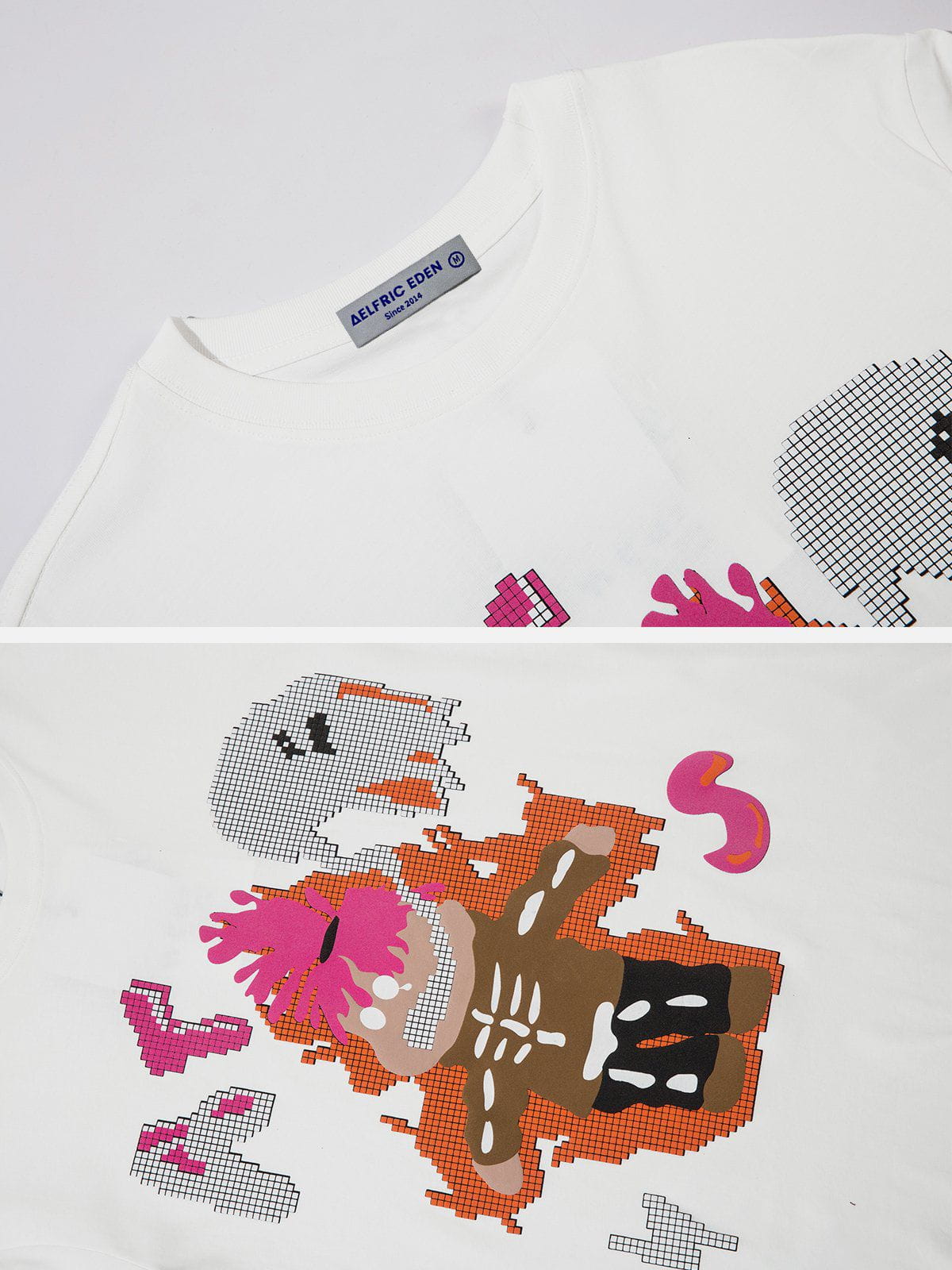 WLS Pixel Style Graphic Print Tee