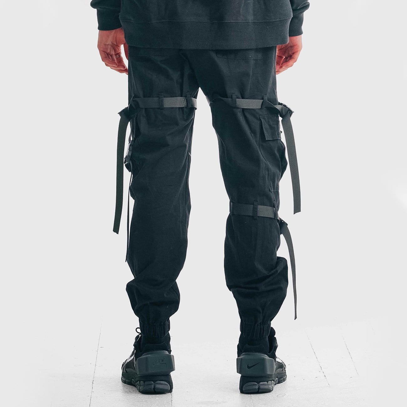 WLS Techwear Multi Pockets Ribbons Cargo Pants