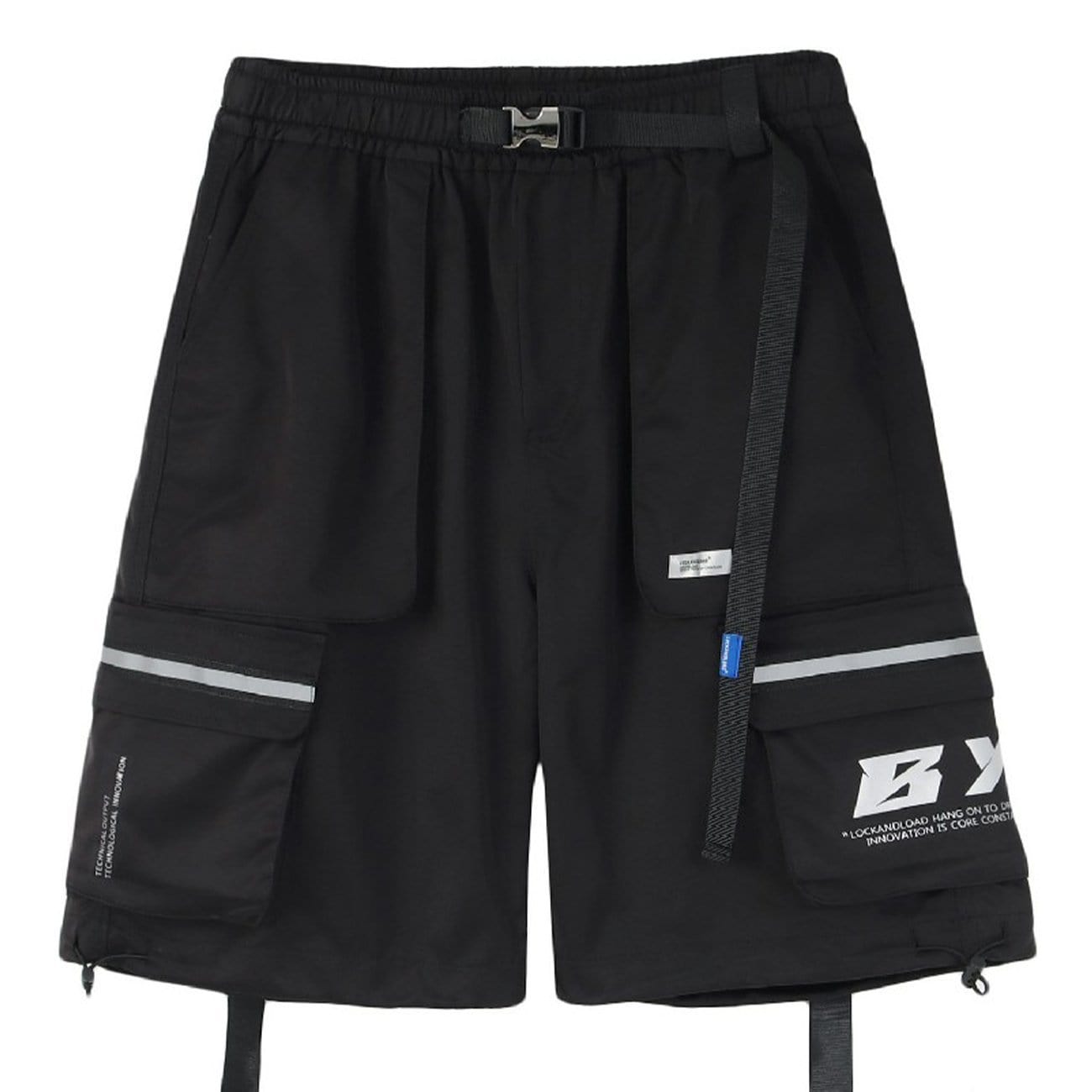 WLS Function Reflective Belt Pockets Shorts