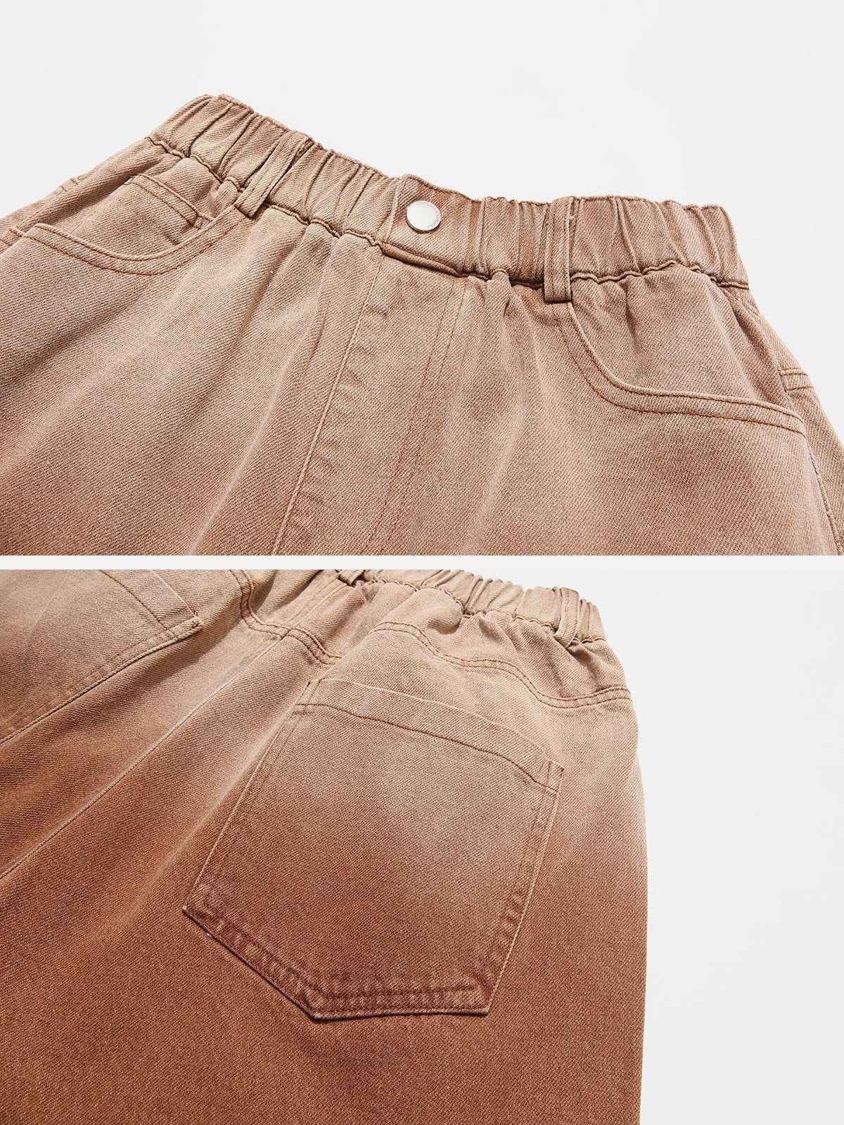 WLS Gradient Effect Washed Shorts