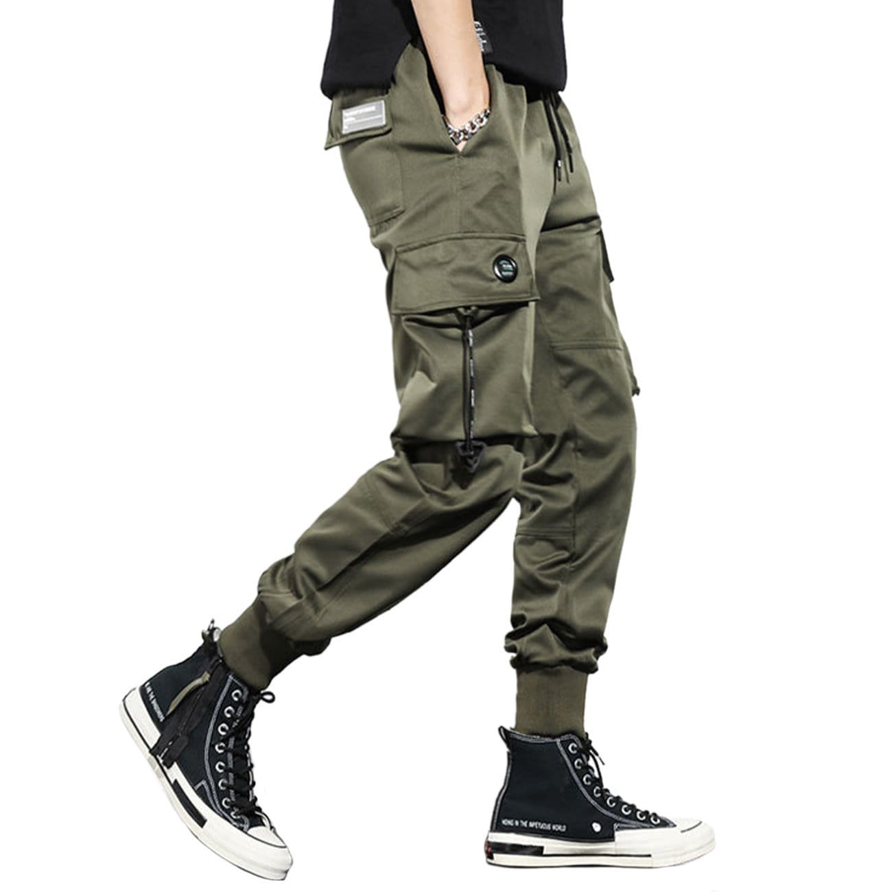 WLS Buckle Drawstring Pocket Cargo Pants