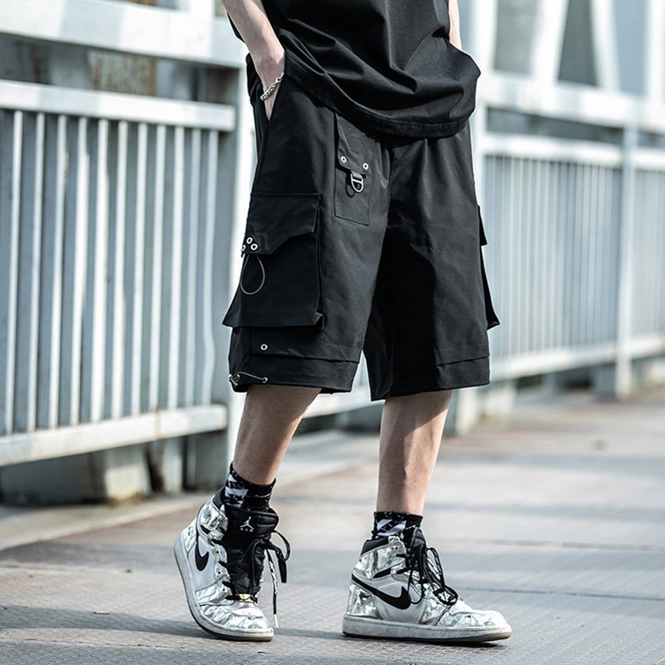 WLS Punk Big Pockets Cargo Shorts