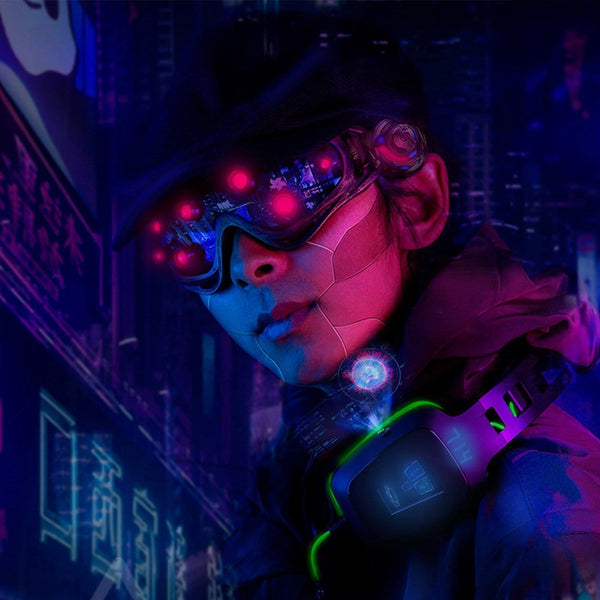 WLS Cyberpunk Mechanical Sci-fi Steam Glow Mask