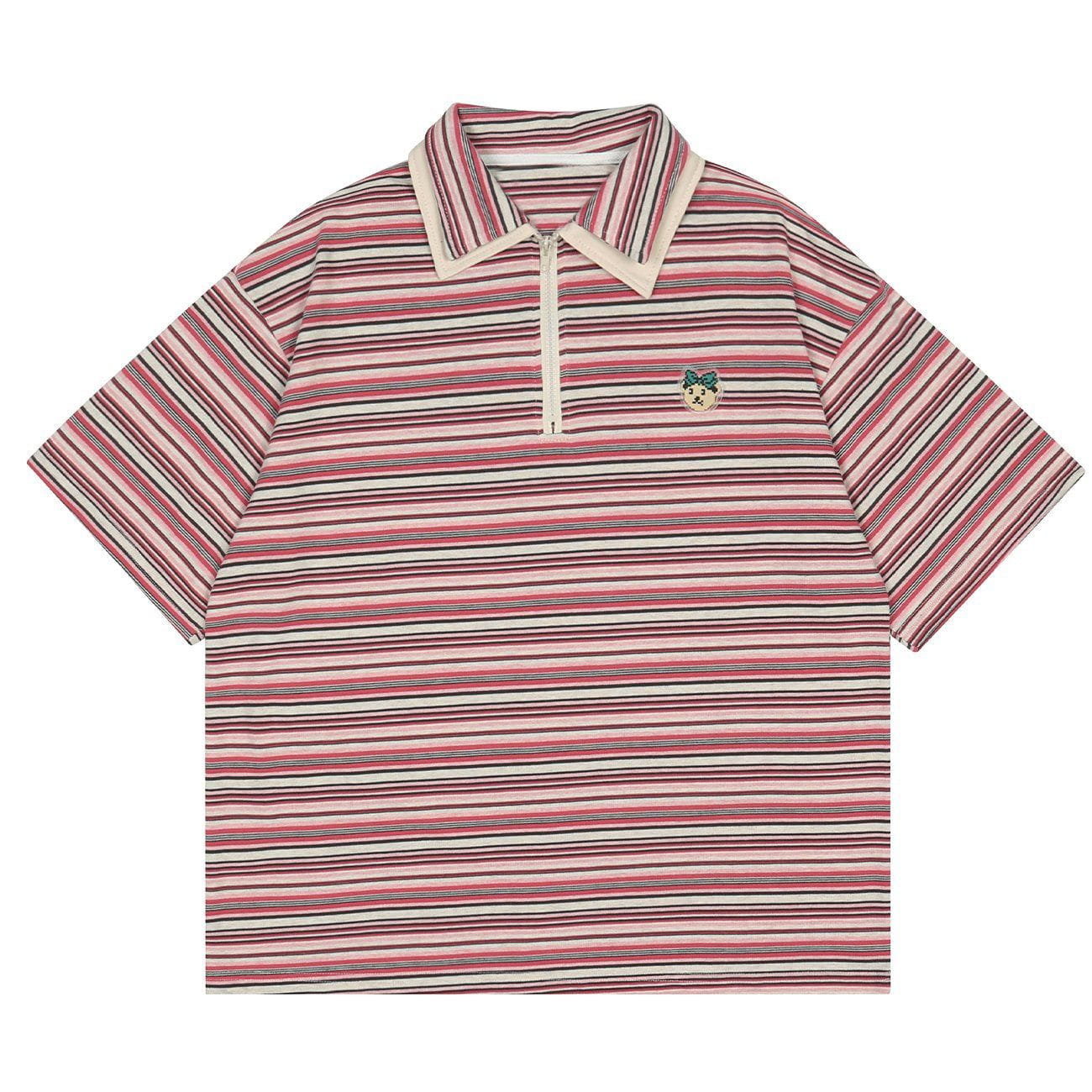 WLS Bear Stripe Print Tee