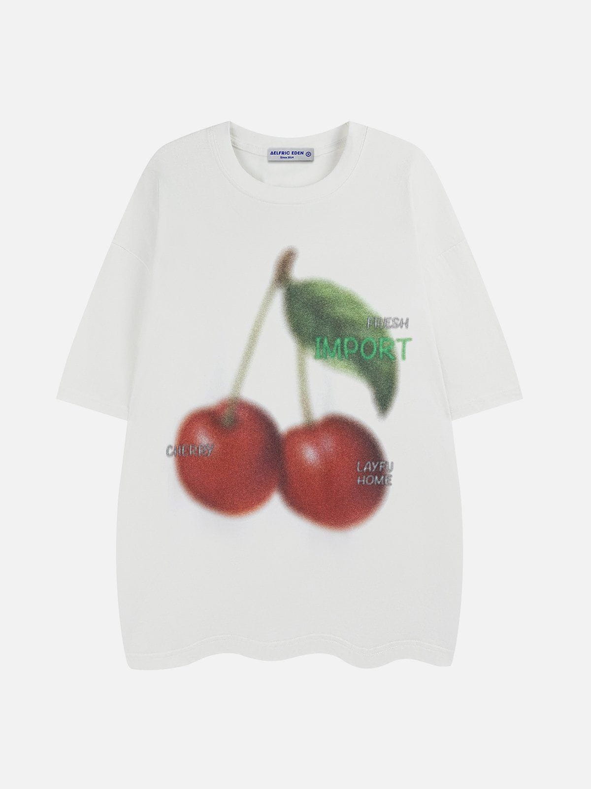 WLS Blurring Cherry Print Tee