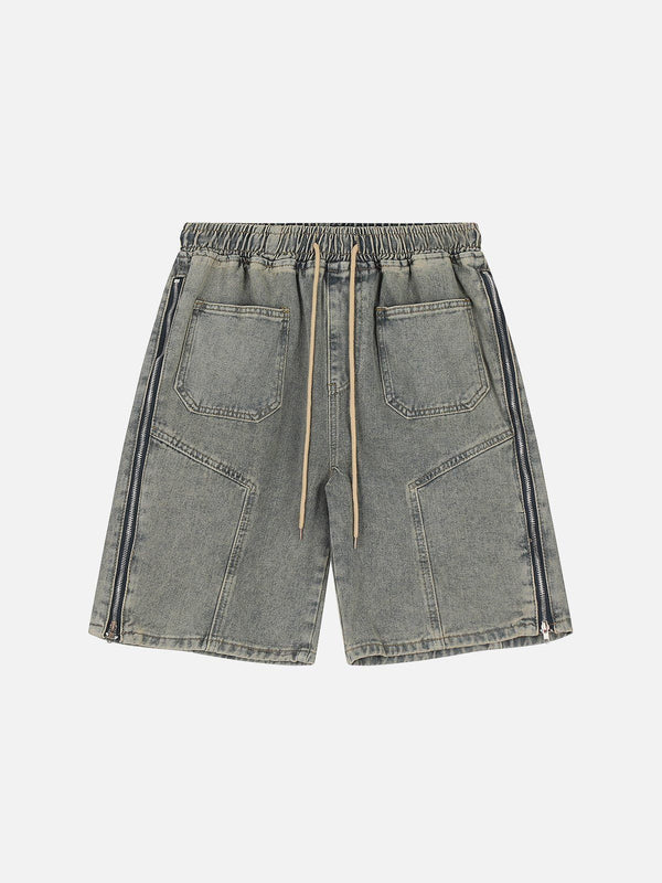 WLS Vintage Side Zipper Denim Shorts