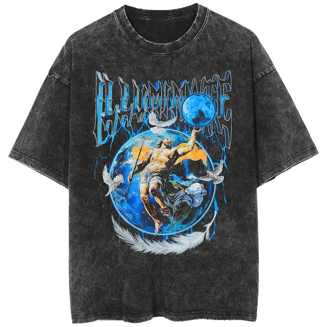 WLS Vintage Brave Earth Cotton Washed Graphic Tee