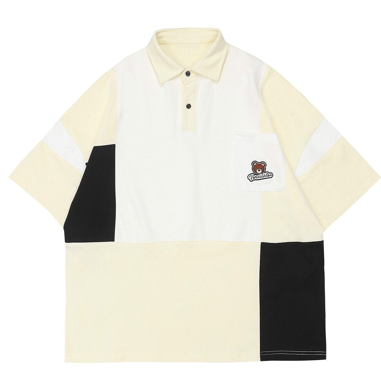 WLS Stitching Polo Collar Tee