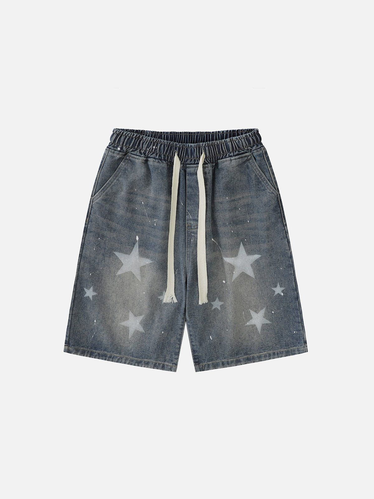 We Love Street Splash Ink Star Denim Shorts