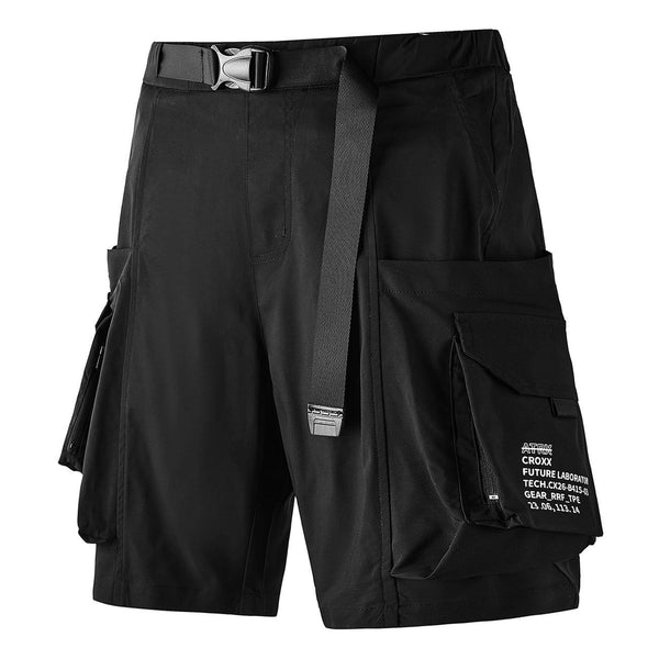 WLS Dark Functional Big Pockets Nylon Shorts