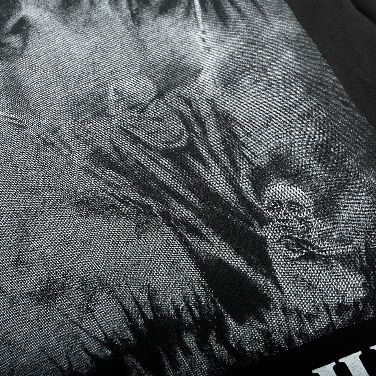 WLS Dark Ghost Skull Print Cotton Sweatshirt