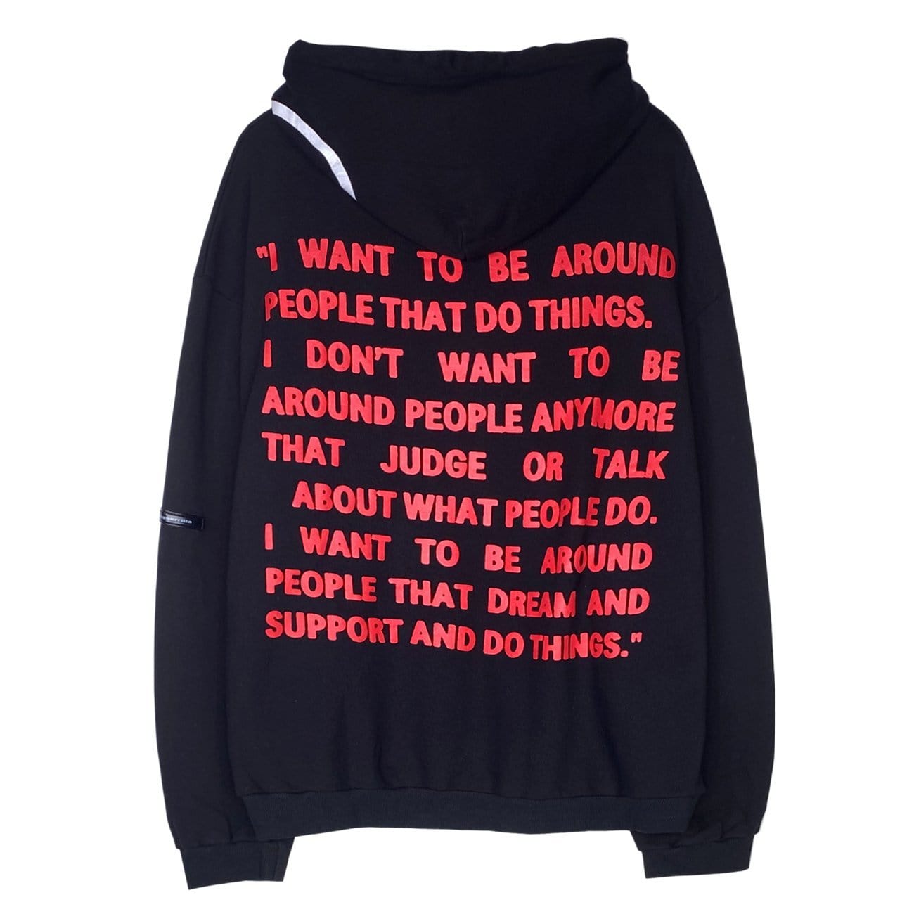 WLS Bear Full Letters Oversized Washed Hoodie