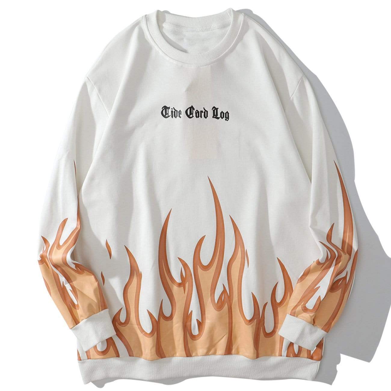 WLS Fire Flame Print Sweatshirt