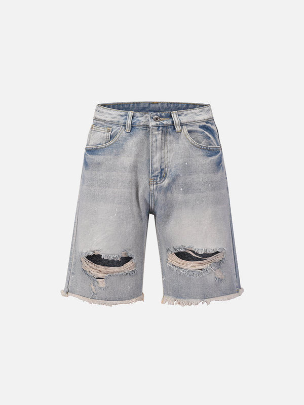 WLS Vintage Distressed Denim Shorts