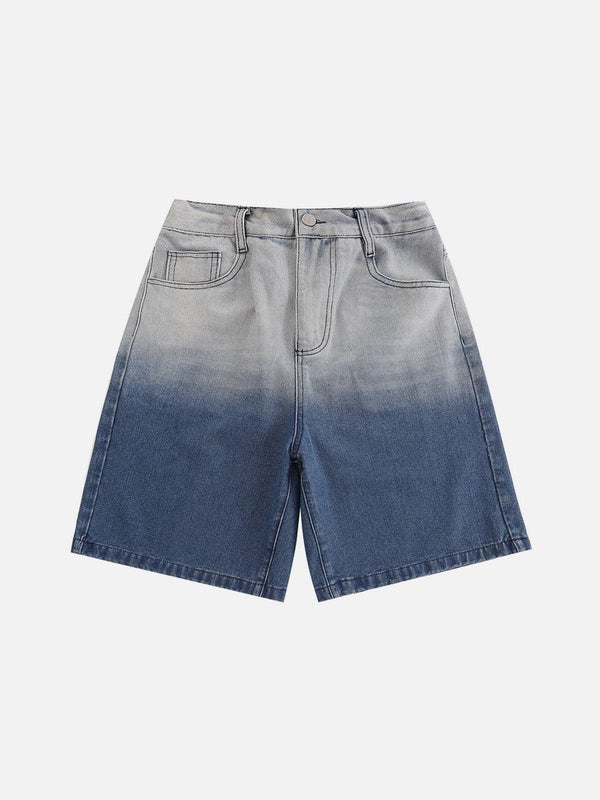 WLS Washed Gradient Denim Shorts