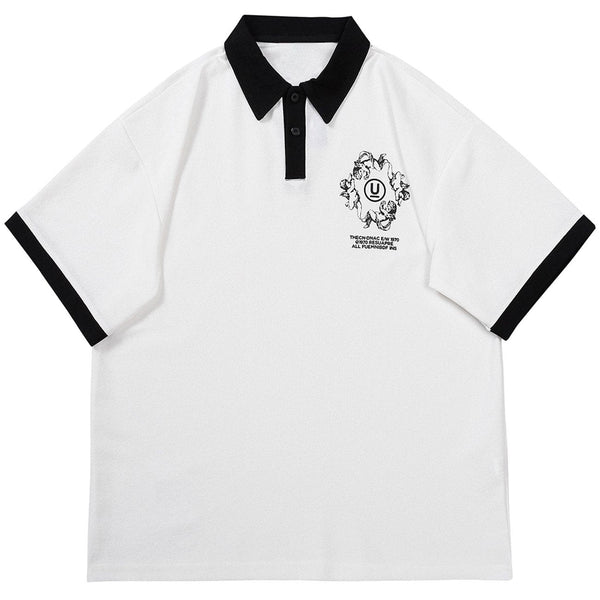 WLS Angel Letters Graphic Polo Collar Tee