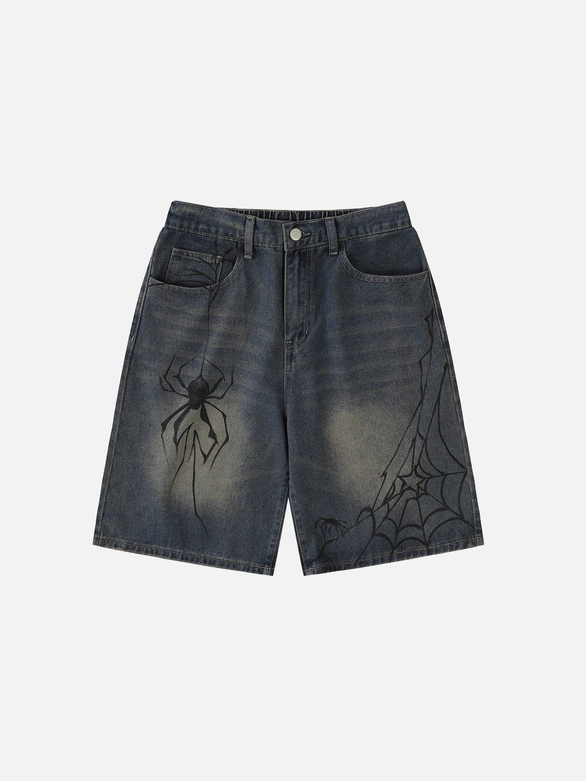 We Love Street Spider Denim Shorts