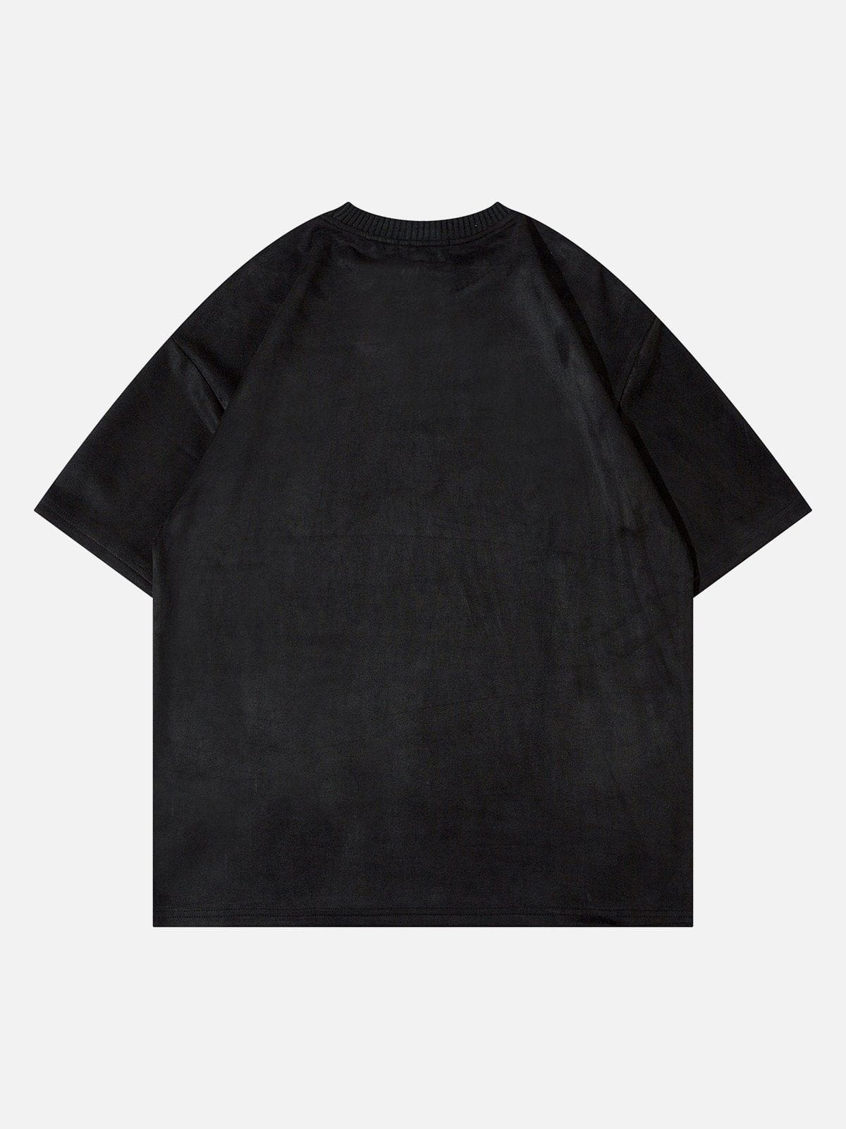 WLS Solid Basic Essential Suede Tee