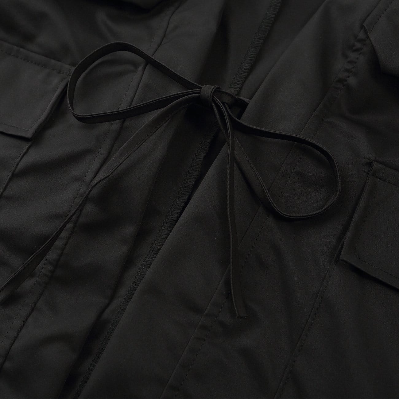 WLS Dark Functional Half Sleeve Multi-pocket Cardigan Jacket