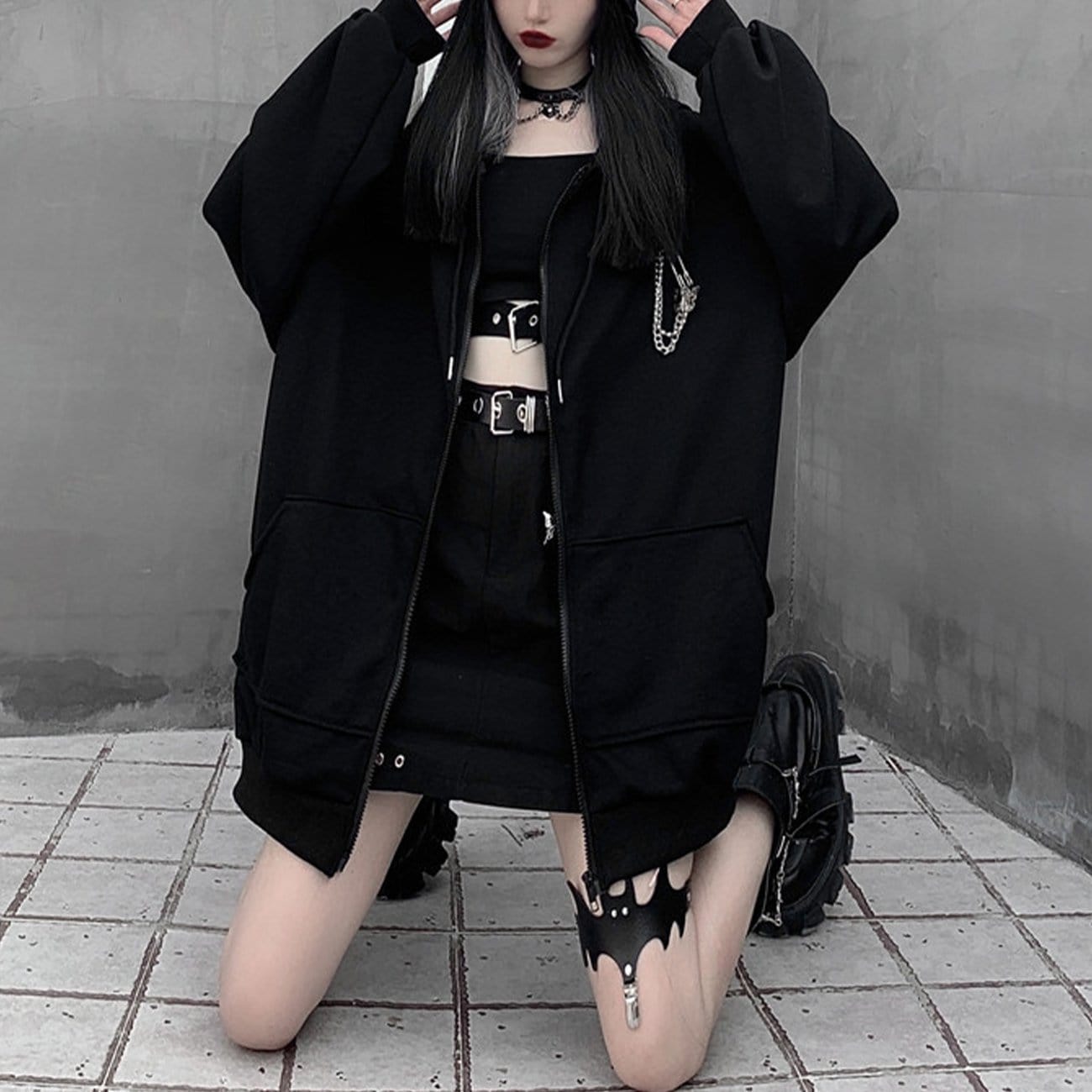 WLS Dark Little Devil Zip Up Hoodie