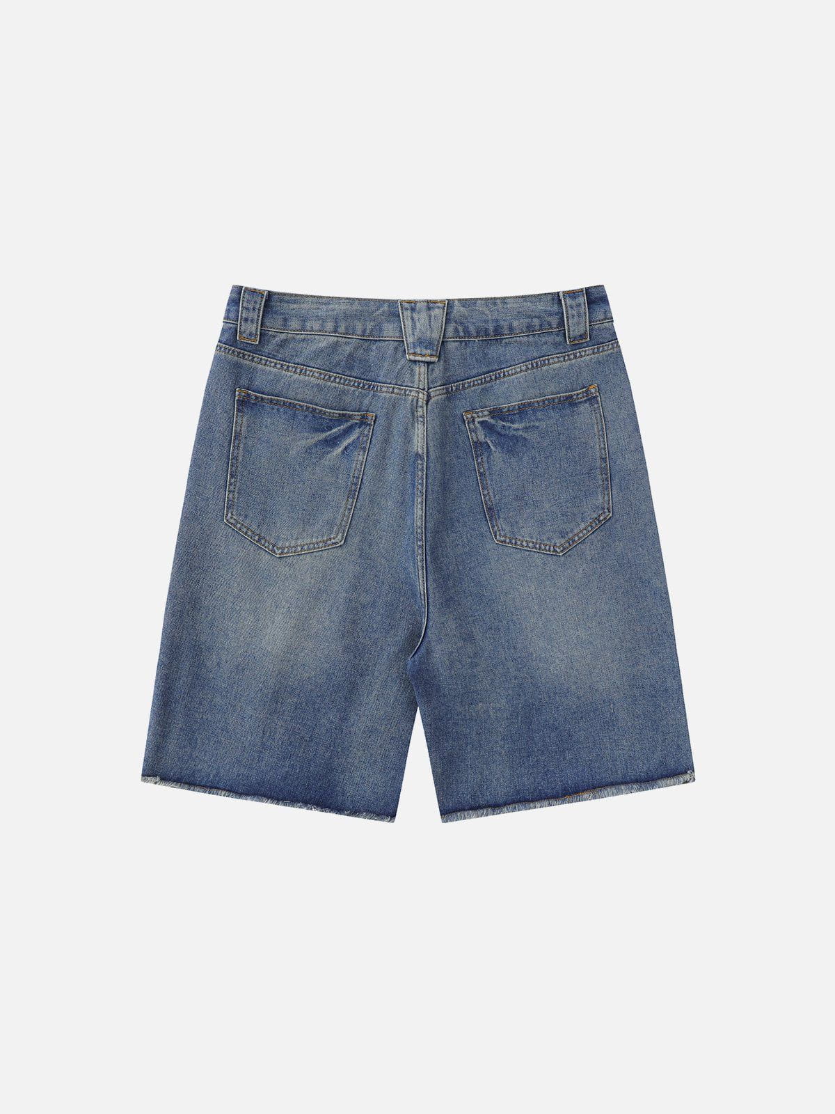 We Love Street  Distressed Vintage Ripped Denim Shorts