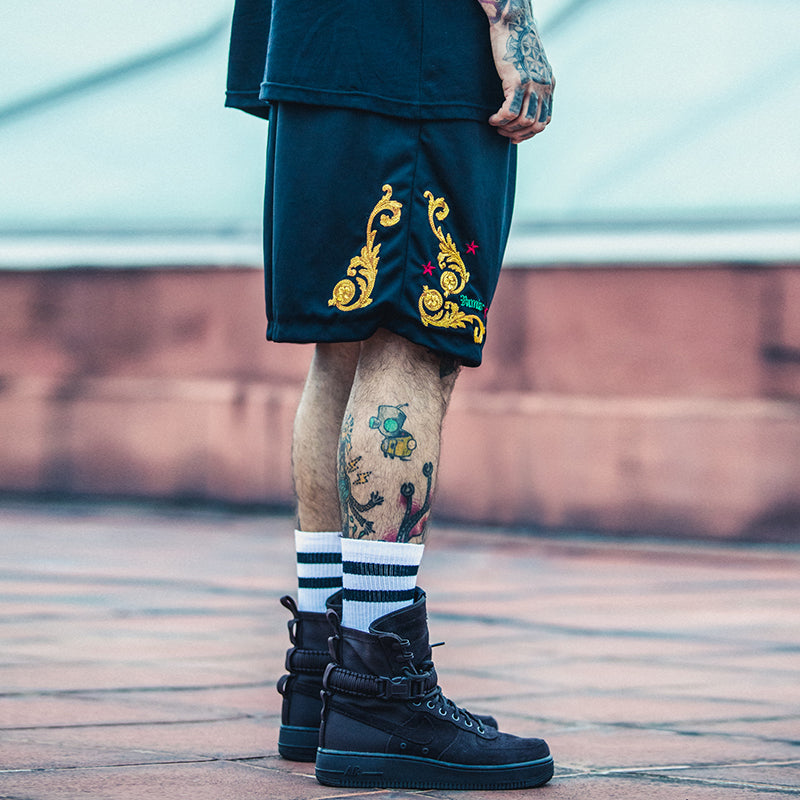 "Dope" Embroidered Shorts