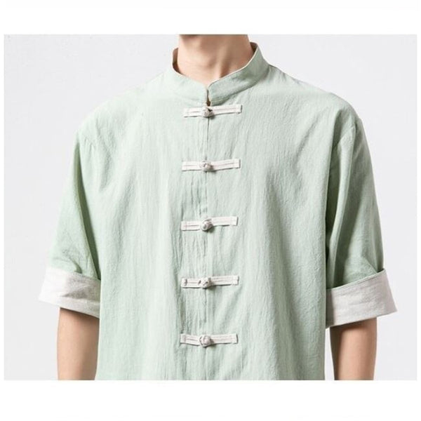 WLS Miyako Short Sleeve Cardi-Shirt Light Green