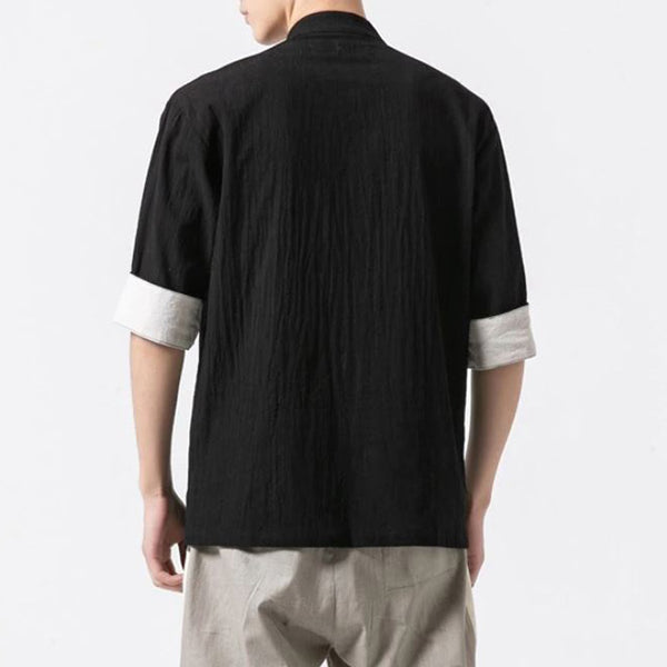 WLS Miyako Short Sleeve Cardi-Shirt Black