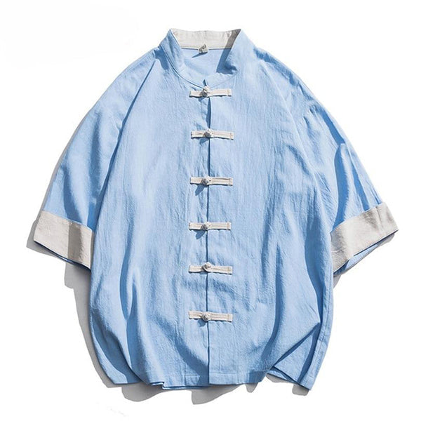 WLS Miyako Short Sleeve Cardi-Shirt Blue