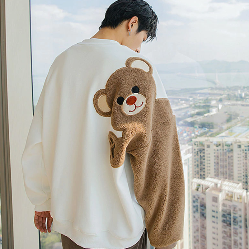 Teddy bear 2025 material sweatshirt