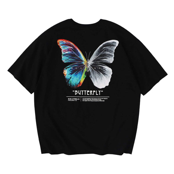 WLS Butterfly Printed Vintage Cotton Tee